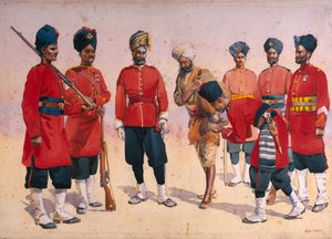 Soldiers of the Rajput Regiment, illustration for 